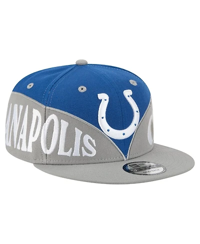 New Era Men's Royal/Gray Indianapolis Colts Split 9FIFTY Snapback Hat