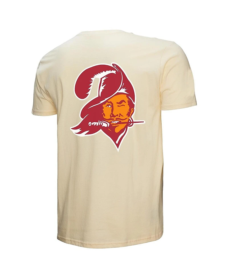 Mitchell & Ness Men's Cream Tampa Bay Buccaneers 50th Season Pirate Patch T-Shirt