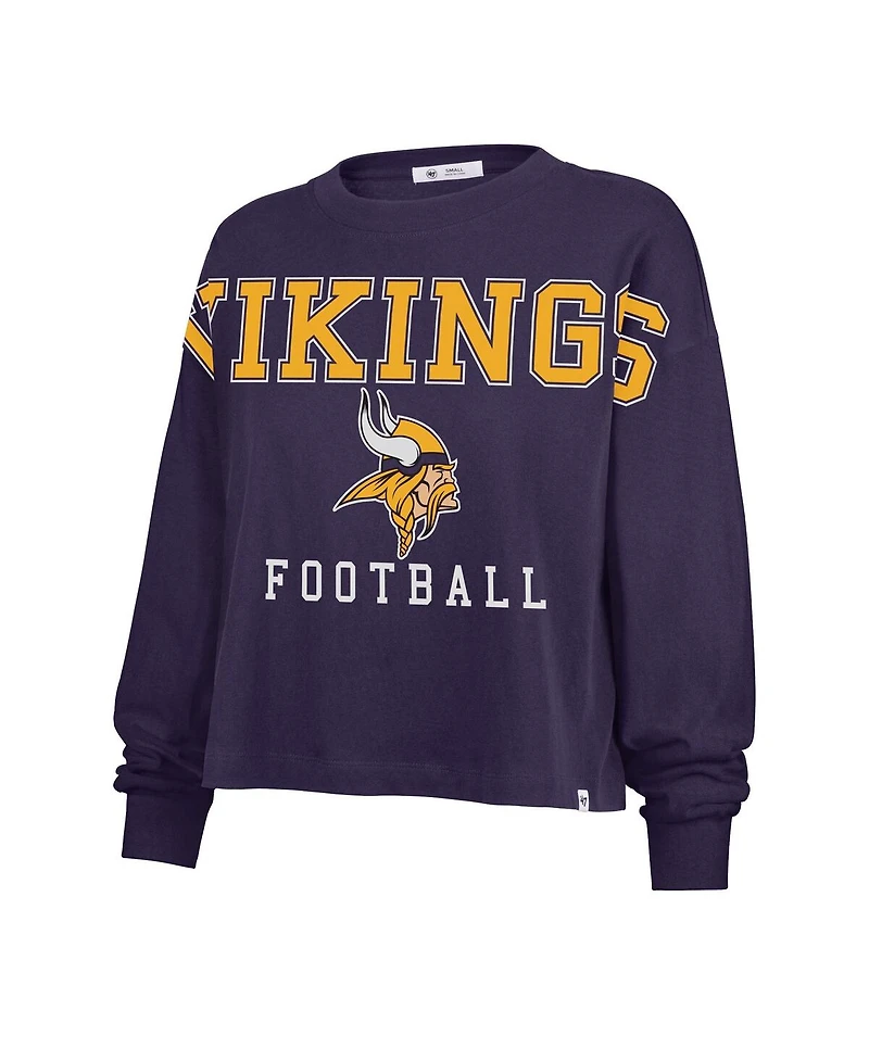'47 Brand Women's Purple Minnesota Vikings Outreach City Oversized Long Sleeve T-Shirt