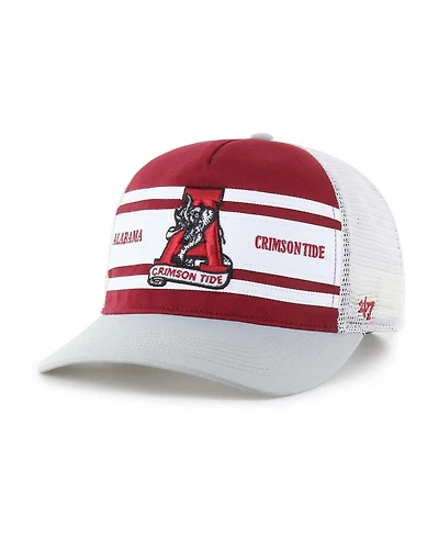 '47 Brand Big Boys and Girls Crimson/Gray Alabama Crimson Tide Super Stripe Hitch Adjustable Trucker Hat