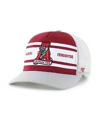 '47 Brand Big Boys and Girls Crimson/Gray Alabama Crimson Tide Super Stripe Hitch Adjustable Trucker Hat