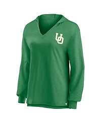 Fanatics Women's Apple Green Oregon Ducks Iconic Slub Lightweight Pullover Hoodie