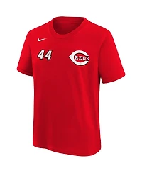 Nike Preschool Elly De La Cruz Red Cincinnati Reds 2025 Mlb Speedway Classic Name Number T-Shirt