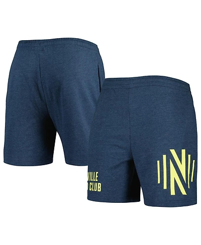 Concepts Sport Men's Heather Navy Nashville Sc Multi-Logo Shorts