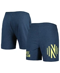 Concepts Sport Men's Heather Navy Nashville Sc Multi-Logo Shorts