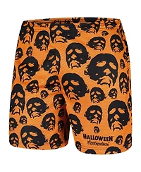 Contenders Clothing Men's Orange Halloween Mask Off Mesh Active Shorts