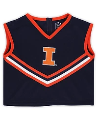 Little King Big Girls 2-Piece Navy Illinois Fighting Illini Cheer Set