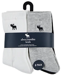 abercrombie kids 6-Pack Neutral Core Crew Socks