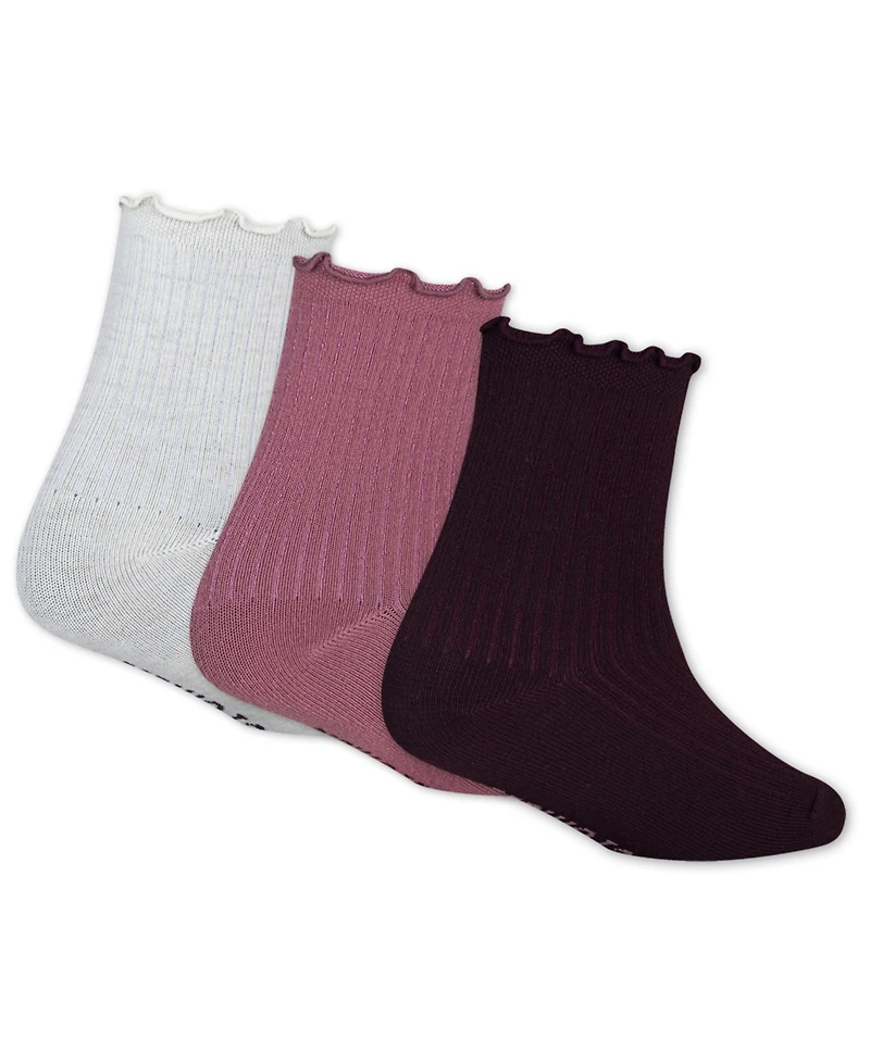 abercrombie kids Girls 3-Pack Half-Crew Lettuce Socks