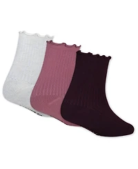 abercrombie kids Girls 3-Pack Half-Crew Lettuce Socks