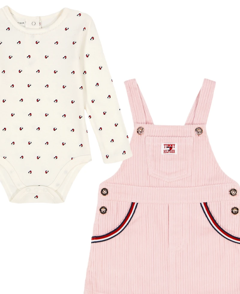 Tommy Hilfiger Baby Girls 2-Piece Bodysuit and Skirtall Set