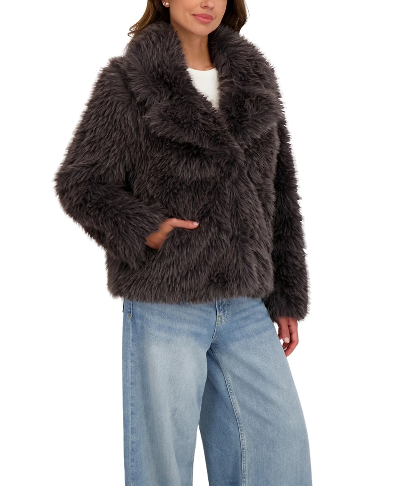 Sebby Collection Women's Long Hair Faux Fur Jacket