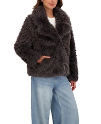 Sebby Collection Women's Long Hair Faux Fur Jacket