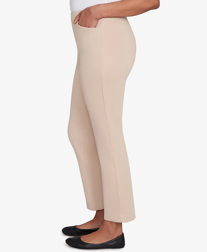 Alfred Dunner Petite Fitted Twill Crop Pants