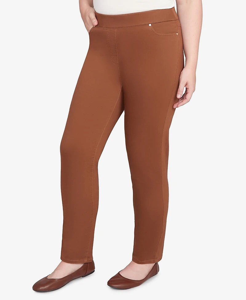 Alfred Dunner Petite Allure Front Pocket Crop Pants