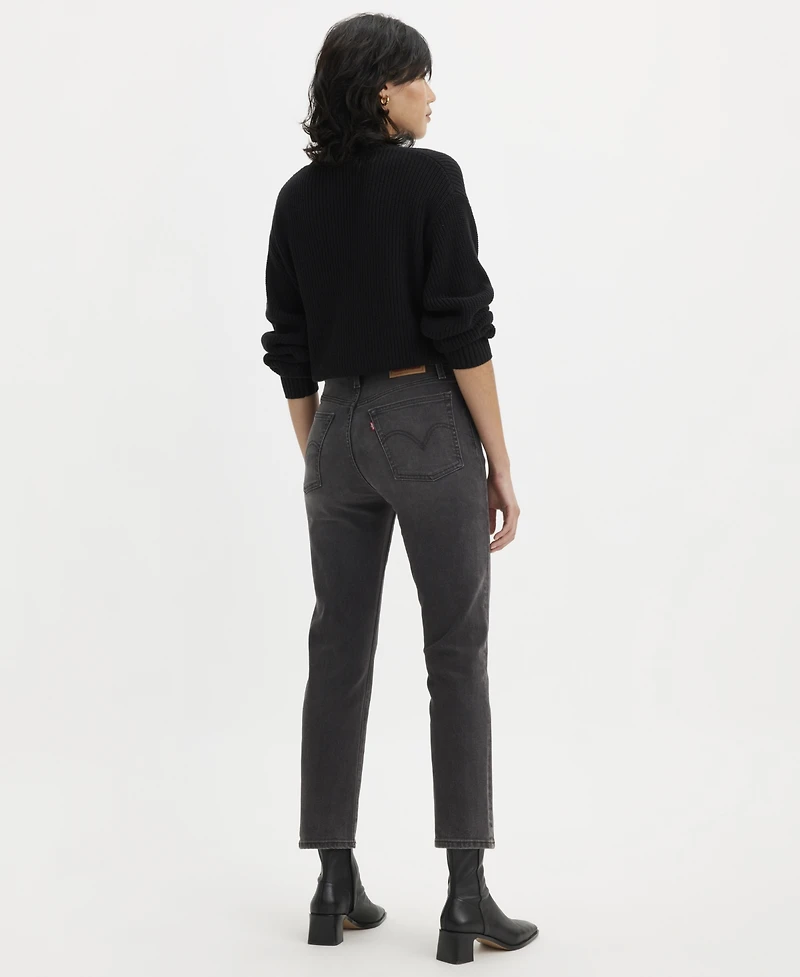 Levi's Women's Wedgie Straight-Leg High Rise Cropped Jeans