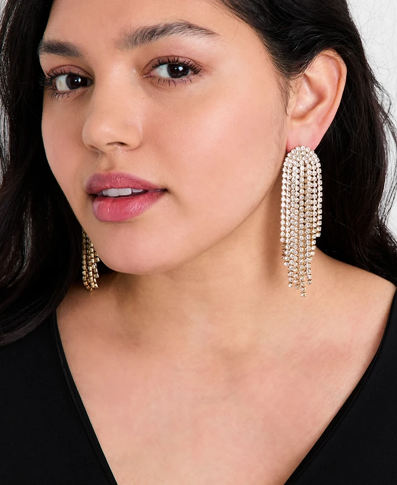 I.n.c. International Concepts Crystal Shaky Chandelier Earrings, Macy's Exclusive