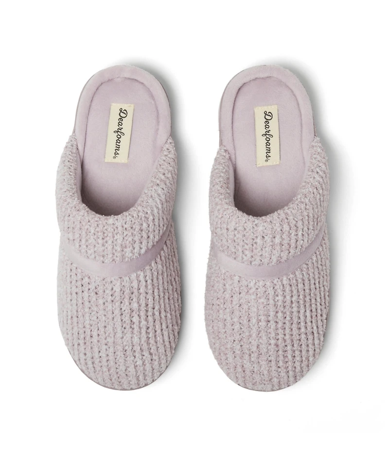 Dearfoams Women's Serena Marled Chenille Scuff House Slipper
