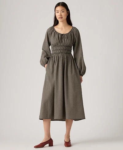 Levi's Women's Fleur Tess Smocked Boho Dress