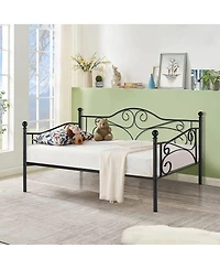 Slickblue Metal Daybed Frame with Heavy Duty Steel Construction, Classic Design