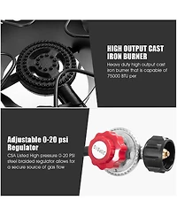 Portable Propane 225,000-btu 3 Burner Gas Cooker Outdoor Camp Stove Bbq