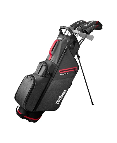 Wilson Profile 11 Piece Mens Left Hand Stand Complete Set - Standard / Regular / Red/Grey/Black