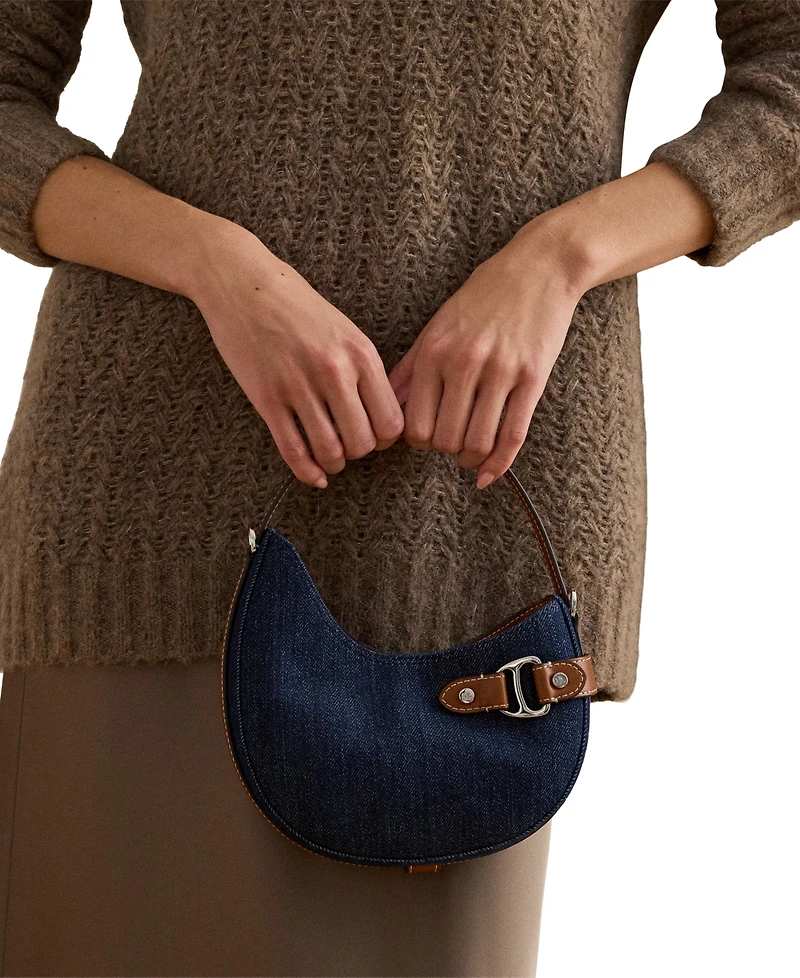 Lauren Ralph Lauren Denim Mini Tasha Crossbody Bag