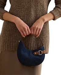 Lauren Ralph Lauren Denim Mini Tasha Crossbody Bag