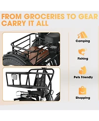 Mikolo Electric Tricycle for Adults, 750W(Peak 1350W) Motor, 48V13Ah Battery, 20"x4" Folding Fat Tire 3-Wheel Electric Trike, 20MPH, Hydraul