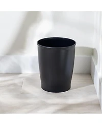 iDesign Round Plastic Bathroom Trash Cans - Set of 2 - Black - Made in Usa
