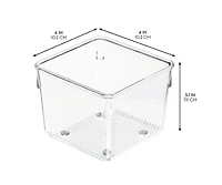 iDesign Plastic Drawer Organizer Bin - Set of 6 - Clear