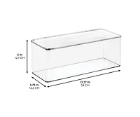 iDesign Stackable Hinged-Lid Storage Box - Clear