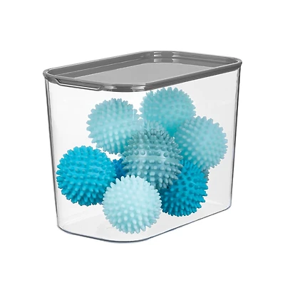 iDesign Wallspace Tall Inner Bin with Lid - Clear/Charcoal - Made in Usa