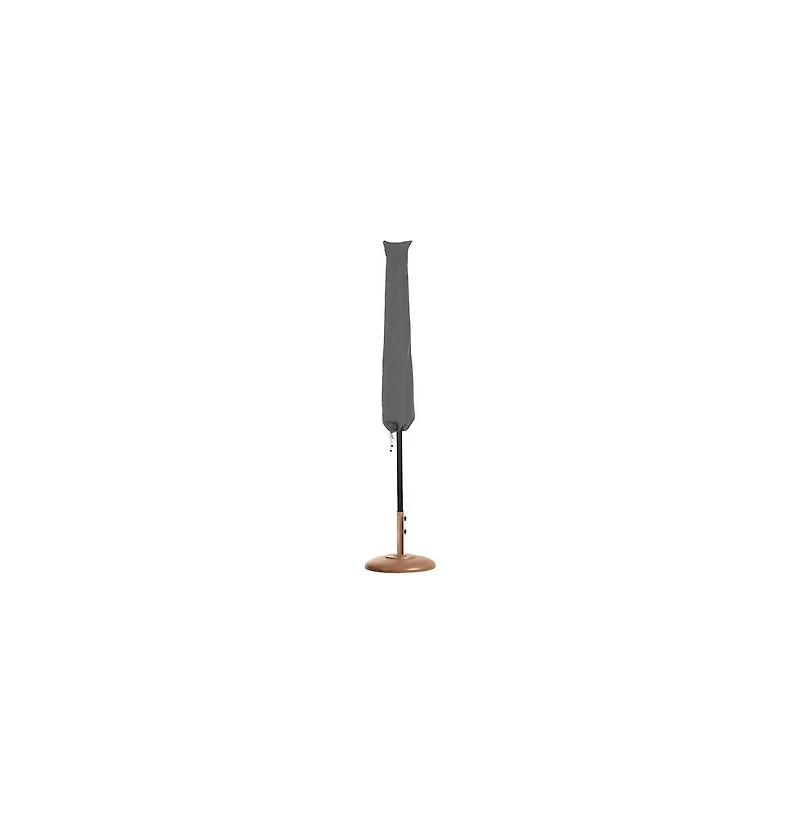 Meridian Furniture Fiji Fabric / Teak Aluminum Patio Umbrella with Base Sets