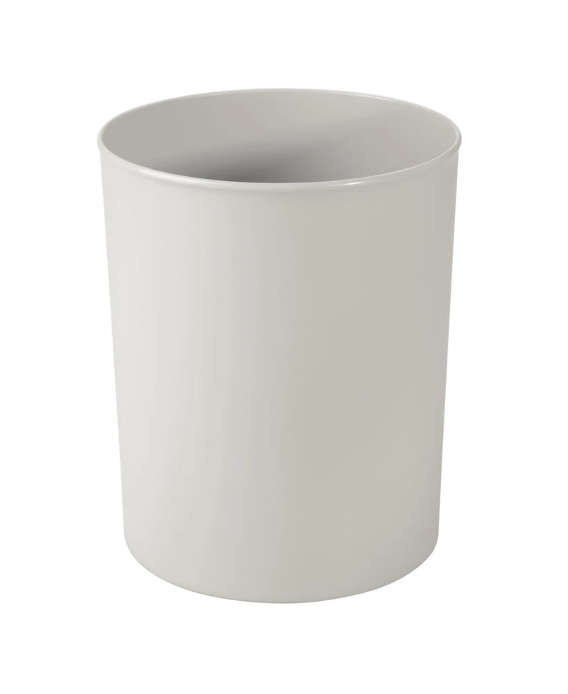 iDesign Small Round Plastic Bathroom Trash Can
