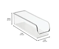 iDesign Narrow Pantry Bin for Kitchen Storage - Set of 4 - Clear