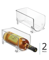 iDesign Stackable Holder for Water or Wine Bottles, Set of 2, Clear, Made in Usa