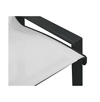 Meridian Furniture Nizuc White Mesh Water Resistant Fabric Outdoor Patio Barstool, Set of 2