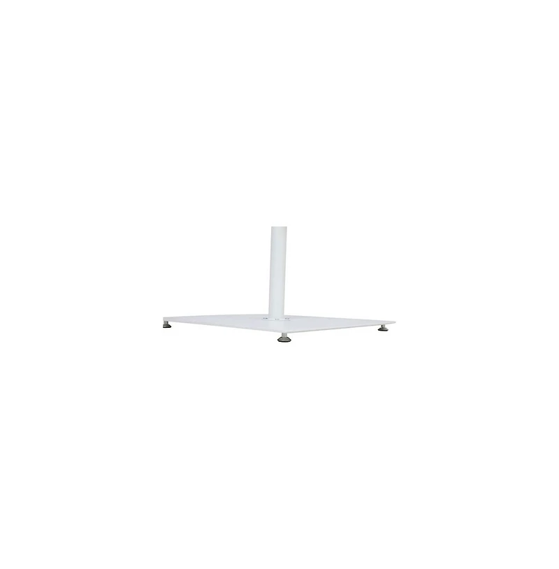 Meridian Furniture Belize Matte White Steel Patio Umbrella Base