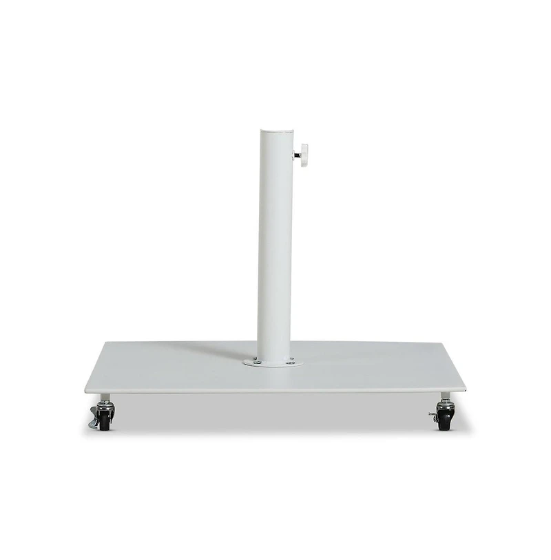 Meridian Furniture Belize Matte White Steel Patio Umbrella Base