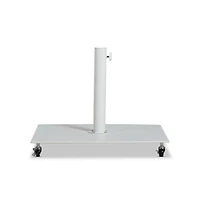 Meridian Furniture Belize Matte White Steel Patio Umbrella Base