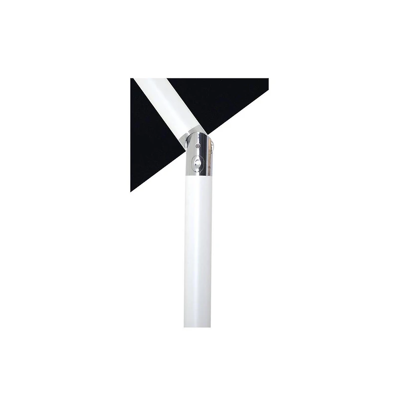 Meridian Furniture Amalfi Black With Cream Piping Fabric Patio Umbrellas