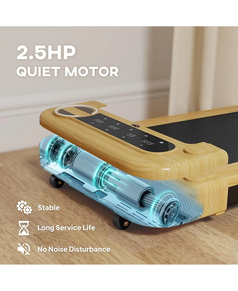 Soozier Walking Pad, Under Desk Treadmill with Wider Belt, Remote Control