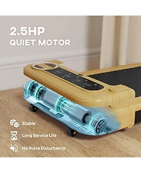 Soozier Walking Pad, Under Desk Treadmill with Wider Belt, Remote Control