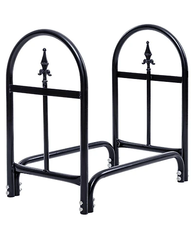 Akiudex 2 Feet Outdoor Heavy Duty Steel Firewood Storage Holder