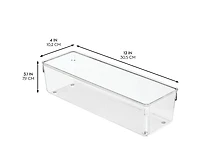 iDesign Drawer Organizer Bins - Set of 6 - Clear
