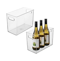 iDesign Pantry Storage Bin with Handles - Set of - Clear
