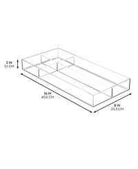 iDesign 4-Section Stackable Makeup Drawer Organizer - Clear