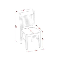 East West Furniture 5 Piece Dinette Sets Includes 1 Drop Leaves Modern Kitchen Table and 4 Linen White Mid Century Dining Chairs with Slatted Back