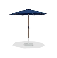 Meridian Furniture Fiji Navy Fabric / Matte White Aluminum Patio Umbrella with Base Sets